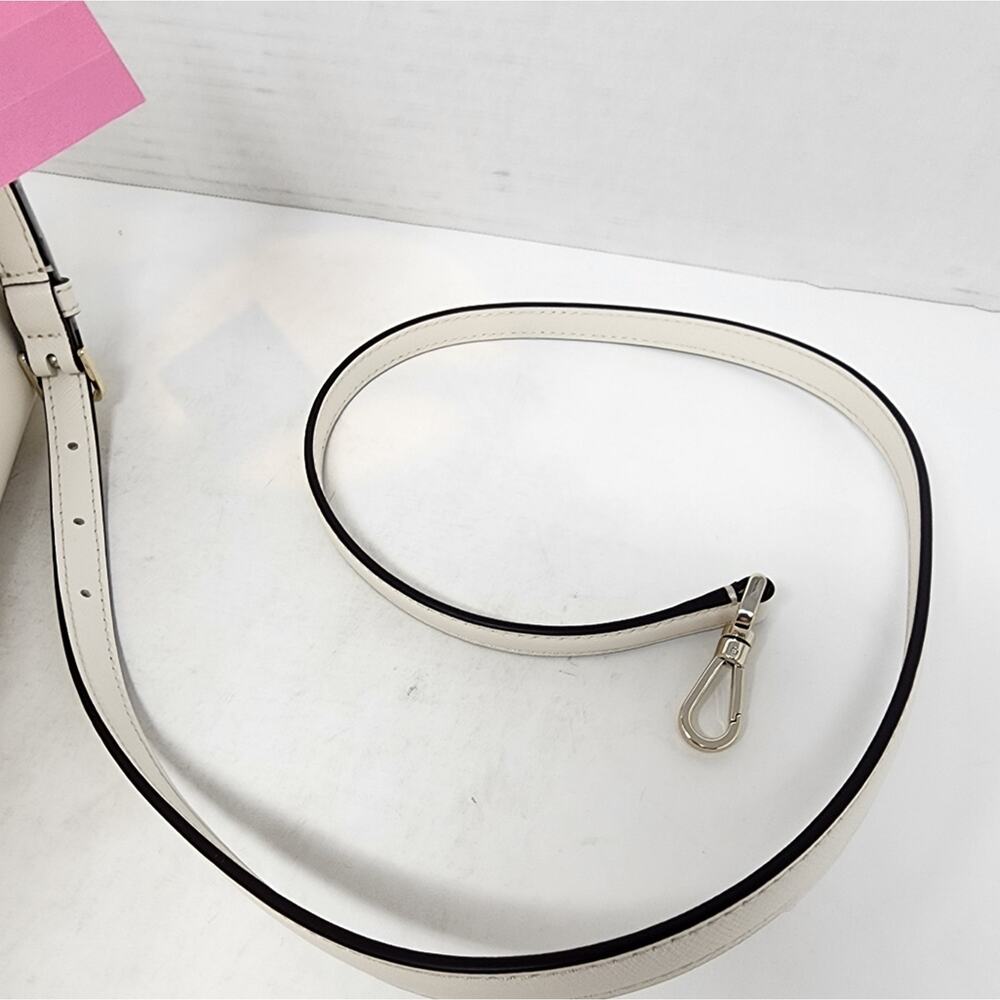 Kate Spade Ivory Off White Handbag Satchel Pebble Leather Purse Gold Trim NWT - Picture 13 of 13